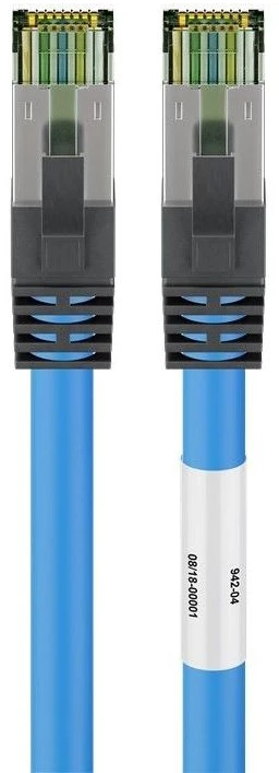 Goobay 55120, 25 m, Cat8.1, S/FTP (S-STP), RJ-45, RJ-45, Mėlynas