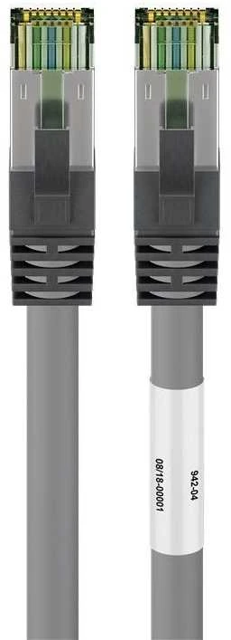 Goobay RJ45 pataisinis kabelis (CAT 6A, 500 MHz) su neapdorotu CAT 8.1 S/FTP kabeliu, - Kabelio ilgis 10 m