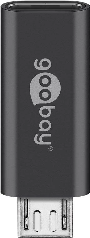 Adapterio USB-C lizdas, microUSB 2.0 kištukas Goobay BLK