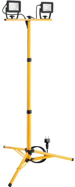 Goobay 57845 LED darbinė šviesa 2 x 20 W IP65 teleskopinis trikojis, juoda/geltona