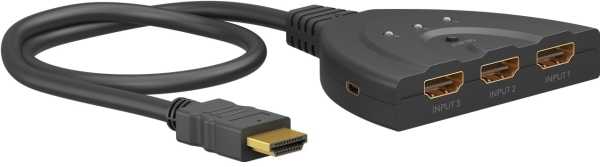 „Goobay“ rankinis HDMI jungiklis nuo 3 iki 1 (4K@60Hz)