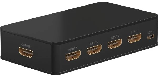 „Goobay“ rankinis HDMI jungiklis nuo 4 iki 1 (4K@60Hz)