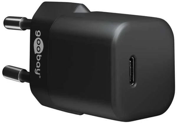 Įkroviklis jungiama į tinklą USB-C PD GaN 30W Goobay Juoda