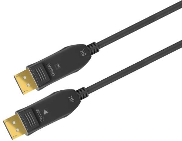 „Goobay DisplayPort 1.4“ hibridinio šviesolaidinio jungties kabelis, – laido ilgis 50 m