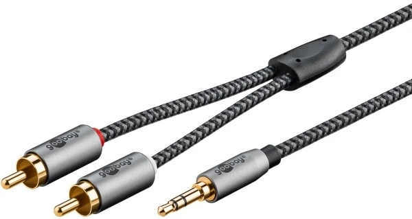 Goobay 3,5 mm į RCA adapteris su pištu laidu