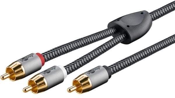 Goobay Round Plus Cinch Y-Kabelis, 2,0 m