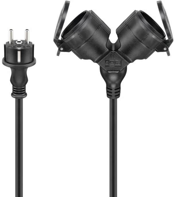Goobay 65435, 10 m, Lauko, F tipas, EF tipas (CEE 7/7), IP44, Polivinilchloridas (PVC)