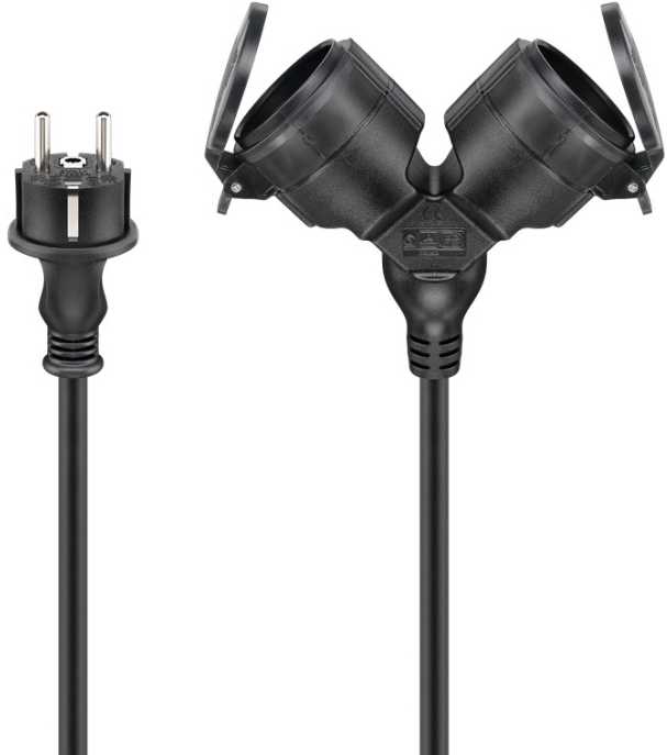Goobay 65436, 25 m, Lauko, F tipas, EF tipas (CEE 7/7), IP44, Polivinilchloridas (PVC)