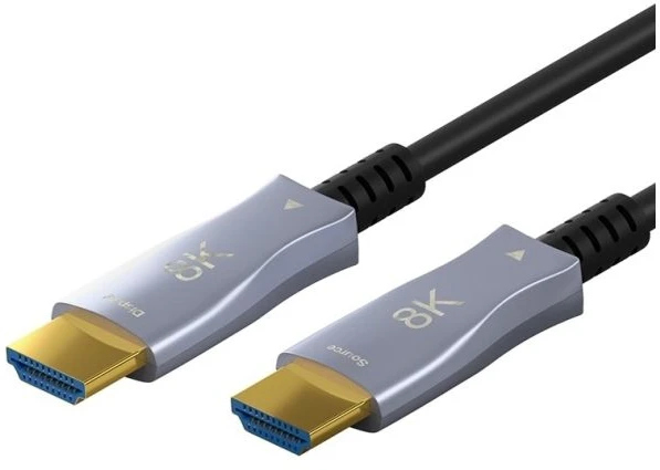 Goobay 65558, 100 m, HDMI Type A (standartinis), HDMI Type A (standartinis), 3D, 48 Gbit/s, juoda, pilka