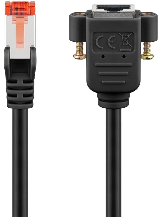 Goobay CAT 6 ilgintuvas/FTP (PiMF), juodas – laido ilgis 2 m
