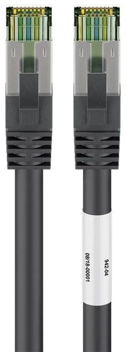 Goobay 66729, 25 m, Cat8.1, S/FTP (S-STP), RJ-45, RJ-45, Juodas