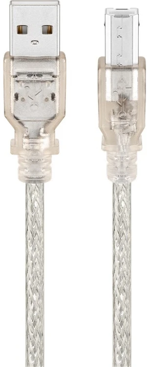 „Goobay“ USB-A – USB-B USB laidas, 1 m permatomas (JAB-340525)