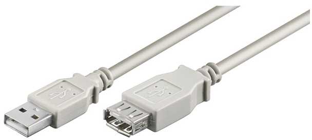 Kabelis USB Goobay USB-A - 0.3 m Pilka (68621)