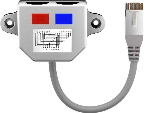 Goobay Perėjimas RJ45 (8P8C) kištukas – du lizdai CAT 5