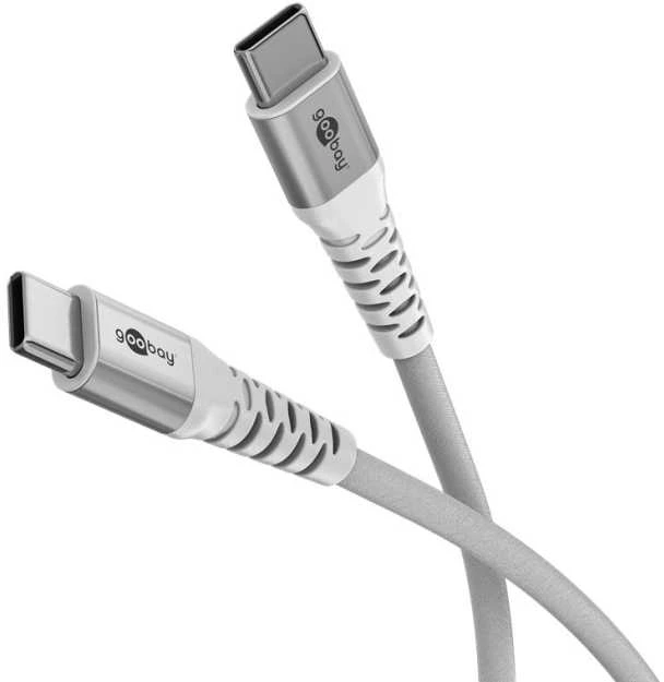 „Goobay“ | USB-C itin minkštas tekstilinis laidas su metaliniais kištukais | 70193