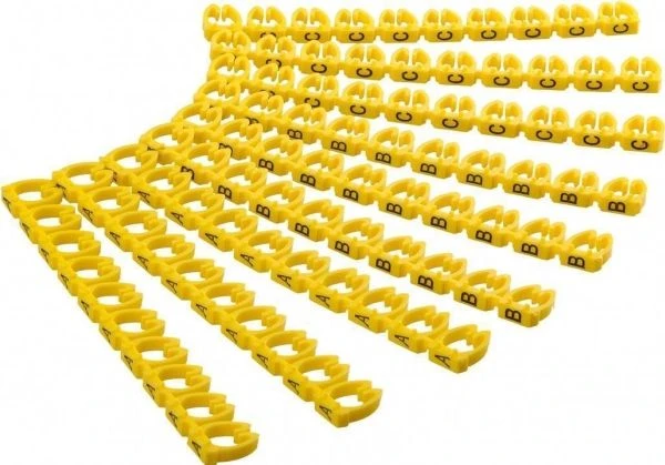 Goobay 72518, Geltona, PVC, 90 vnt., Juoda, 5.6 - 7.4 mm², 5.6 - 7.4 mm