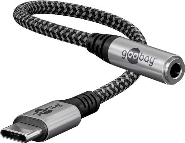 USB adapteris Goobay RB74056 USB-C – 3,5 mm lizdas, sidabrinis (RB74056)