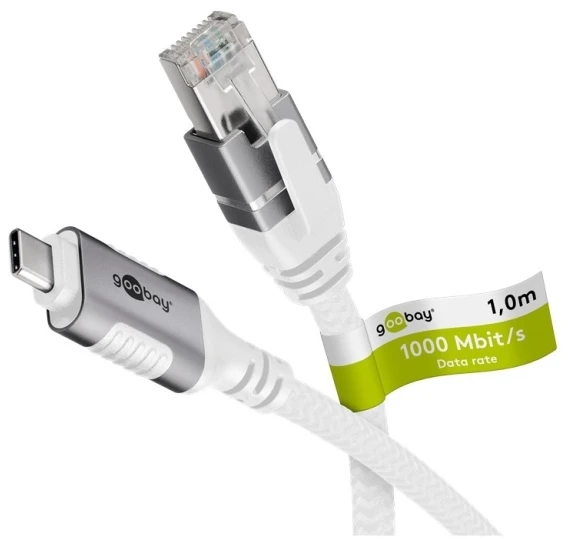 Kabelis USB Goobay USB-C - RJ-45 1.5 m Baltas (RB74166)