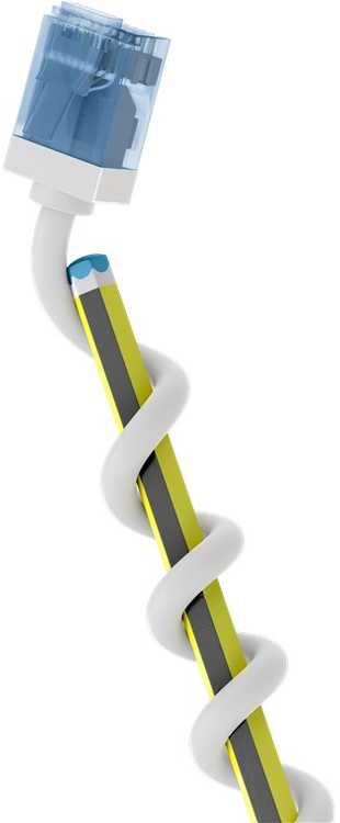 Goobay Itin lankstus CAT 6A kabelis, plonas, U/UTP, baltas - Laido ilgis 7,5 m