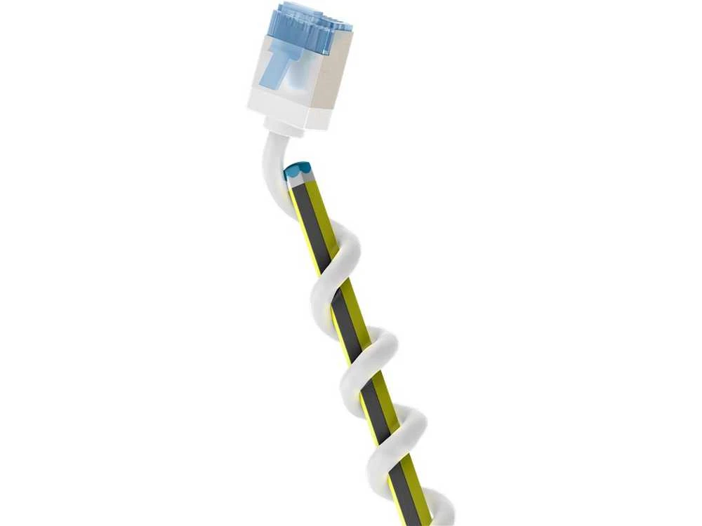 Goobay Gogobay 74326 Ultra-Flexible CAT 6A Komutacinis kabelis, Slim, U/FTP, 0,15 m, Baltas | Apskritu