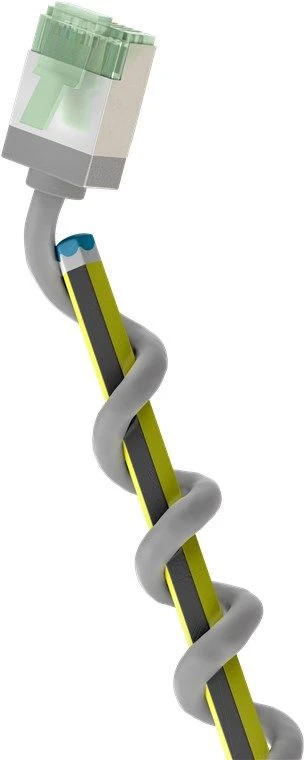 Goobay Itin elastingas CAT 8.1 kabelis, kryžminis, slim, U/FTP, pilka - Kabelio ilgis 1 m