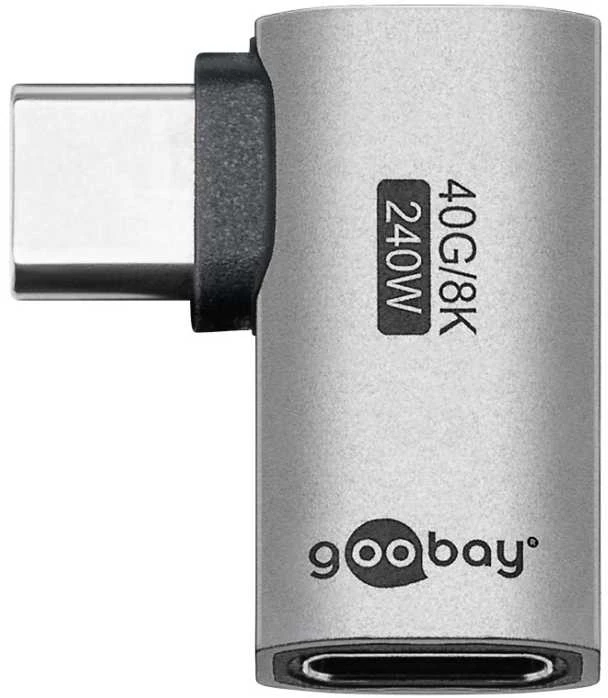 Goobay USB-C kampinis adapteris 90 laipsnių 40G/8K