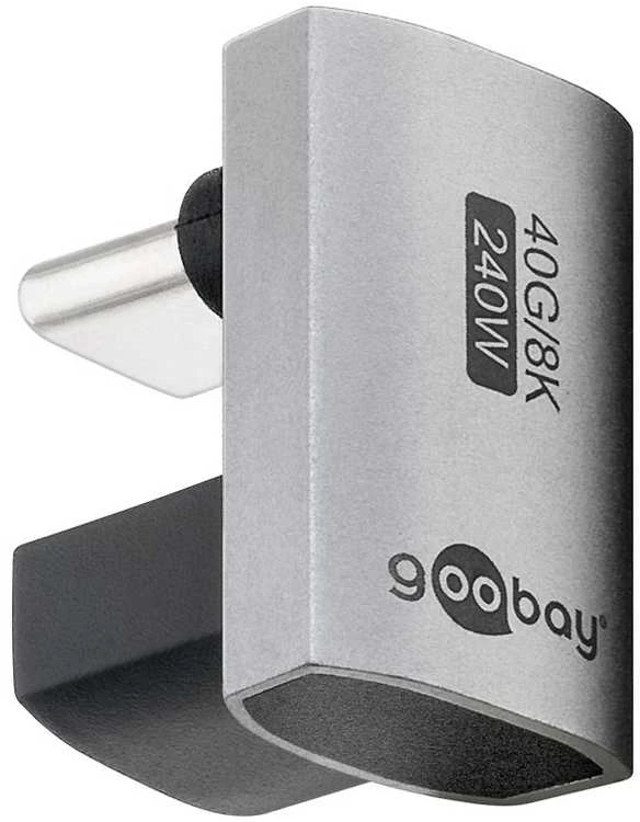 Goobay 180 laipsnių USB-C adapteris, pilkas