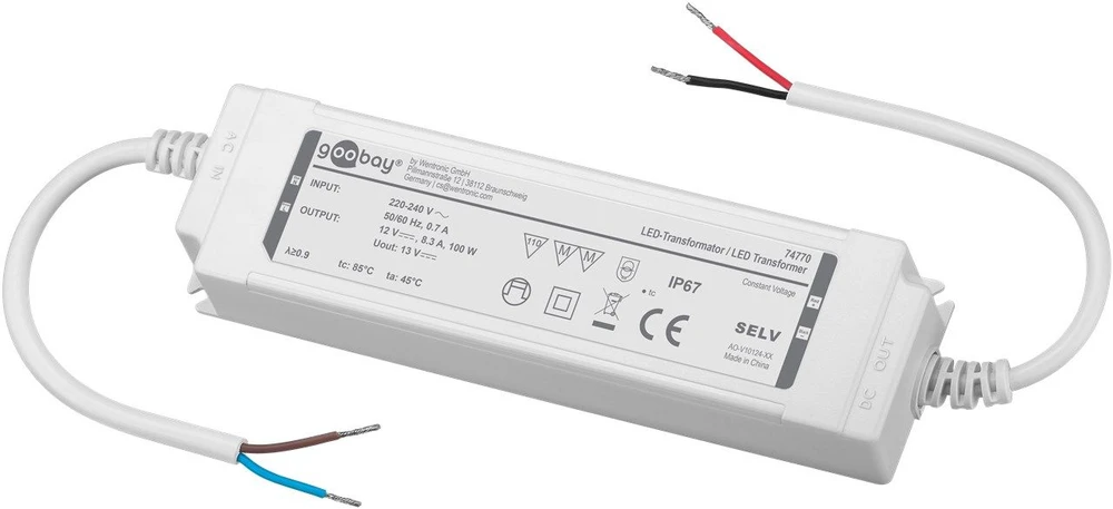 Goobay LED transformatorius 12 V (DC), 100 W, IP67