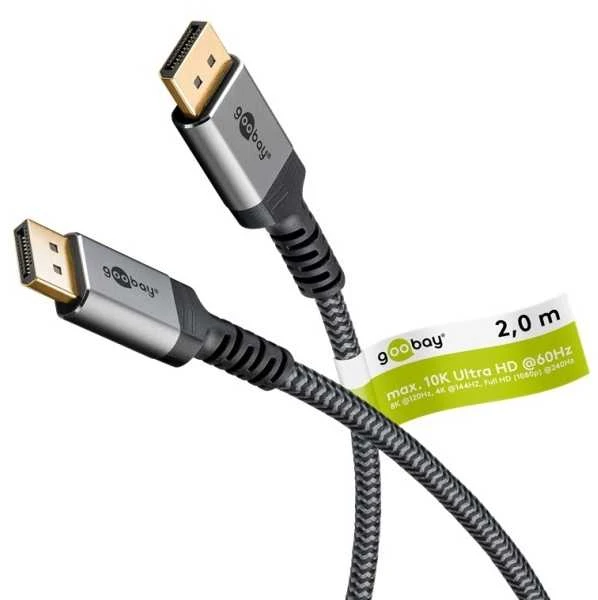 Goobay DisplayPort kabelis su pintos tekstūros laidu