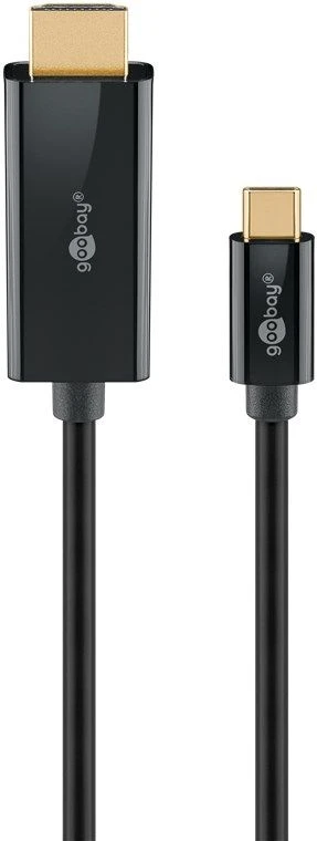 Goobay 75698 USB-C į HDMI kabelis 4K @ 60 Hz, 3 m, juodas