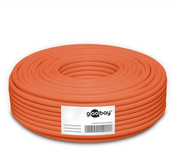 Goobay 75713, 50 m, Cat7a, S/FTP (S-STP), Oranžinė