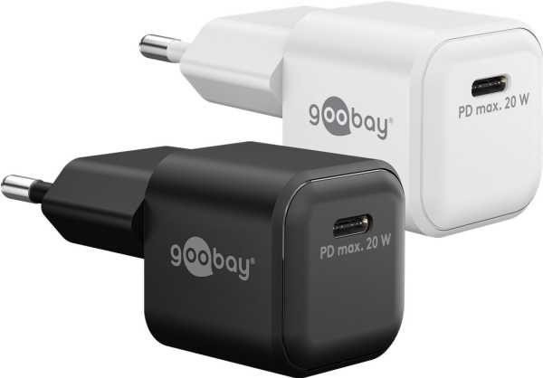 Goobay Szybka kroviklis USB-C™ PD GaN Nano (20 W) balta