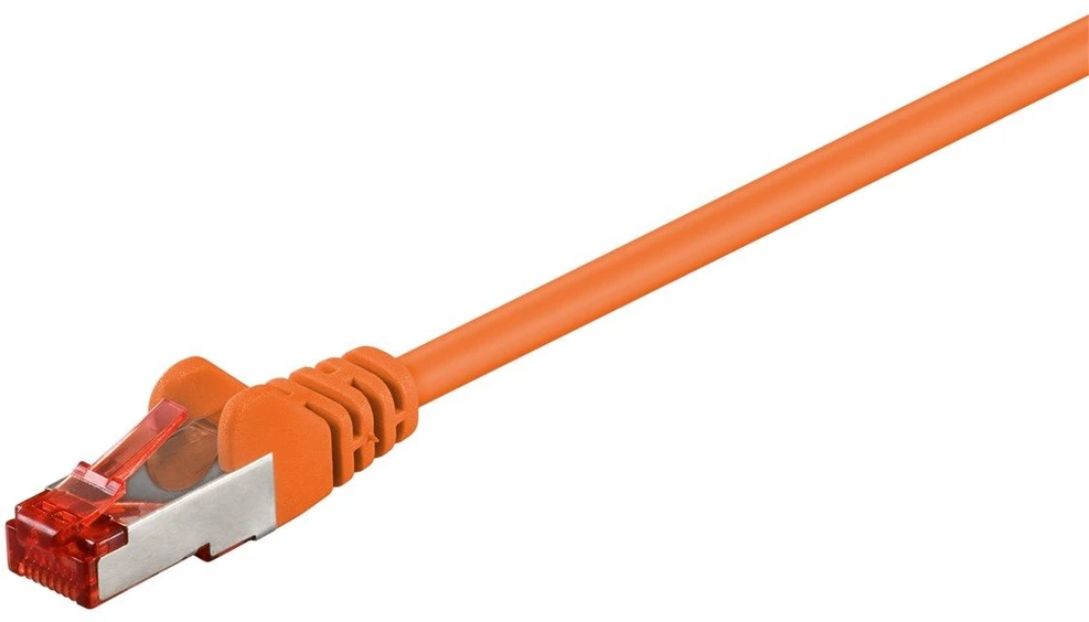 Goobay Patchcord Cat.6, S/FTP (PiMF), oranžinė, 0.15m (RB92457)