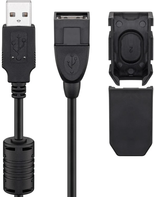 USB kabelis Goobay USB-A - USB-A 2 m, juodas