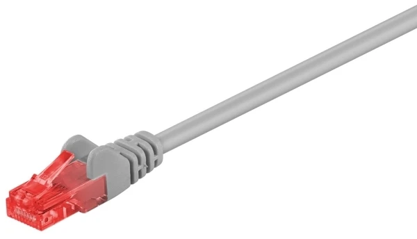 Goobay 93675, 10 m, Cat6, U/UTP (UTP), RJ-45, RJ-45, pilkas