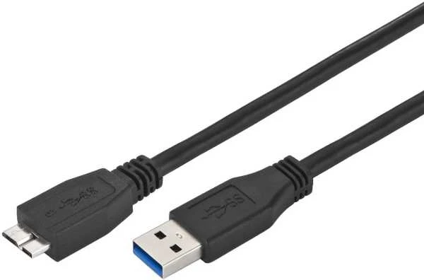 Kabelis USB Goobay USB-A - microUSB 1.8 m Juodas (95026)