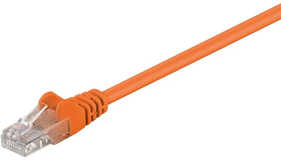 Goobay CAT 5E 1,5 m pataisomojo laido LAN kabelis, oranžinis