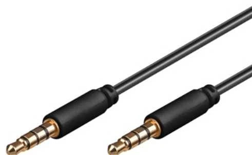 Kabelis Goobay Jack 3.5mm - Jack 3.5mm 0.5m juoda (63824)