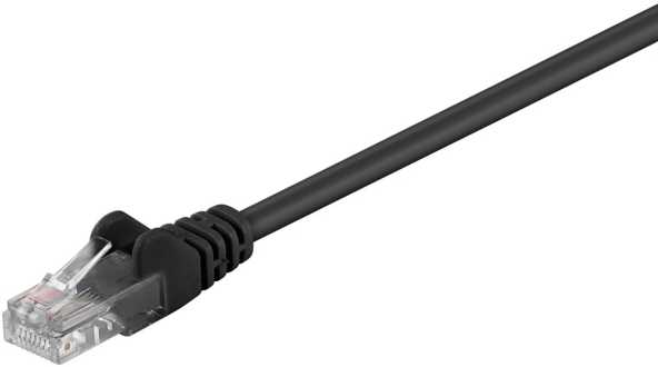 Goobay CAT 5e Jungties laidas, U/UTP, juodas - Laido ilgis 1,5 m
