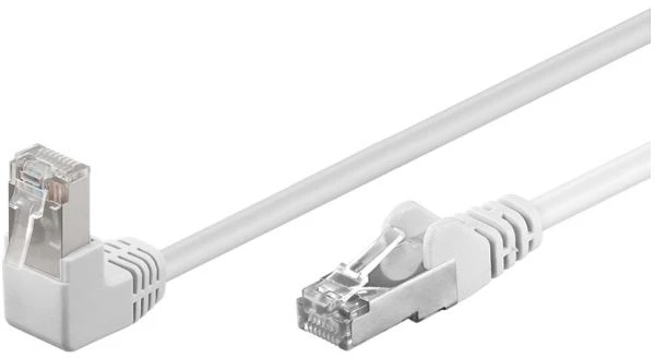 Goobay Kabelis LAN Patchcord CAT 5E F/UTP 1x90 Baltas 2m