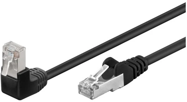 Goobay Kabelis LAN Patchcord CAT 5E F/UTP 1x90 JUODA 5m