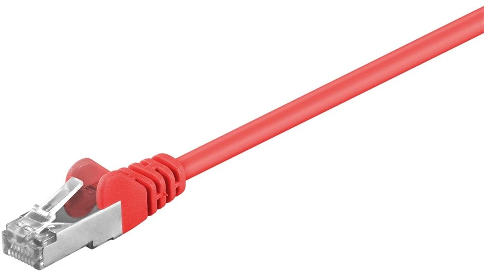 Goobay CAT 5e pataisymo kabelis, F/UTP, raudonas, 3 m, Cat5e, F/UTP (FTP), RJ-45, RJ-45, raudonas