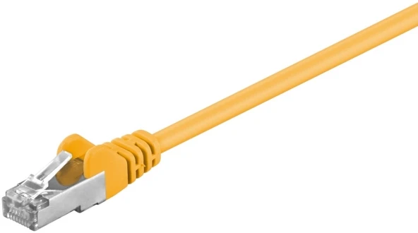RB-LAN CAT 5e jungties kabelis, F/UTP, geltonas – laido ilgis 1 m