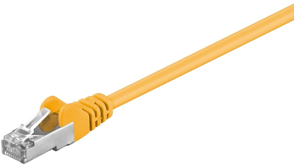 RB-LAN CAT 5e jungties kabelis, F/UTP, geltonas – laido ilgis 1 m