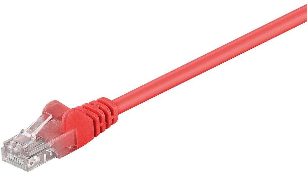 Goobay CAT 5E LAN Patchcord kabelis 1m raudonas