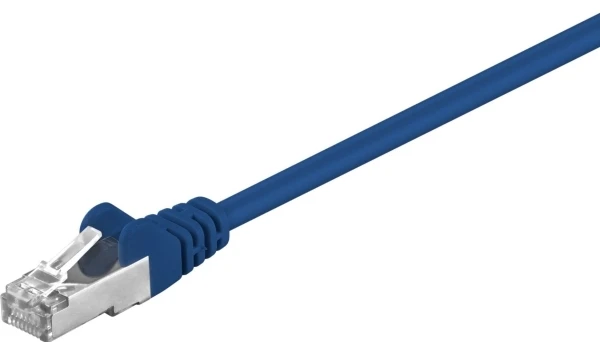 Goobay Kabelis krosowy patchcord F / UTP kat. 5e CCA mėlyna 0,5m (50127)