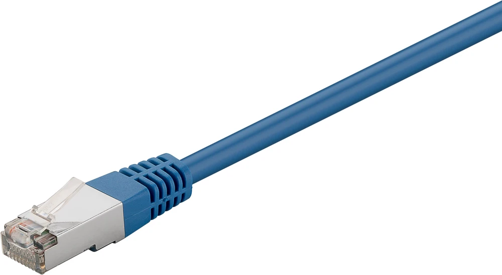 Goobay CAT 5e tinklo kabelis, F/UTP, mėlynas, 5 m - be fiksatoriaus apsaugos, CCA