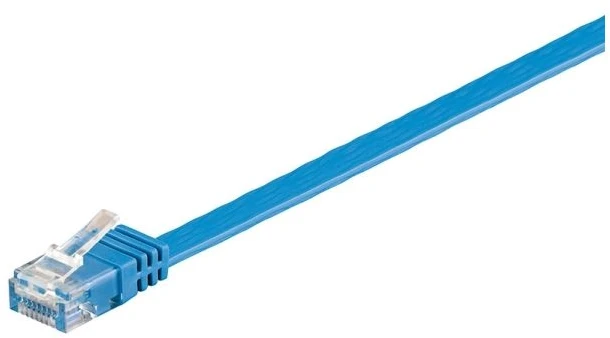 Goobay CAT 6 plokščias tinklo kabelis, U/UTP, mėlynas, 2 m, 2 m, Cat6, U/UTP (UTP), RJ-45, RJ-45, mėlynas