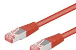 „Goobay“ jungiamasis kabelis CAT6 RJ45 S/FTP 0,25m, raudonas