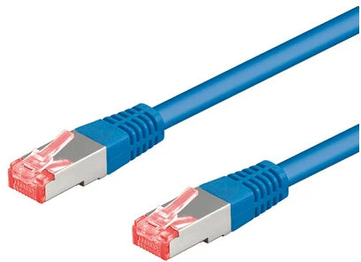 Goobay Wentronic goobay - Patch- Kabelis - RJ- 45 (M) iki RJ- 45 (M) - 25cm - SFTP, PiMF - CAT 6 - be halogenų, formos, be Haken - mėlynas (93211)